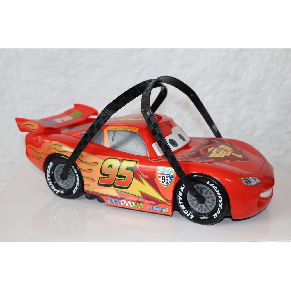 Disney Parks Lightning McQueen Red Race Car Popcorn Bucket Pixar 2012 Piston Cup